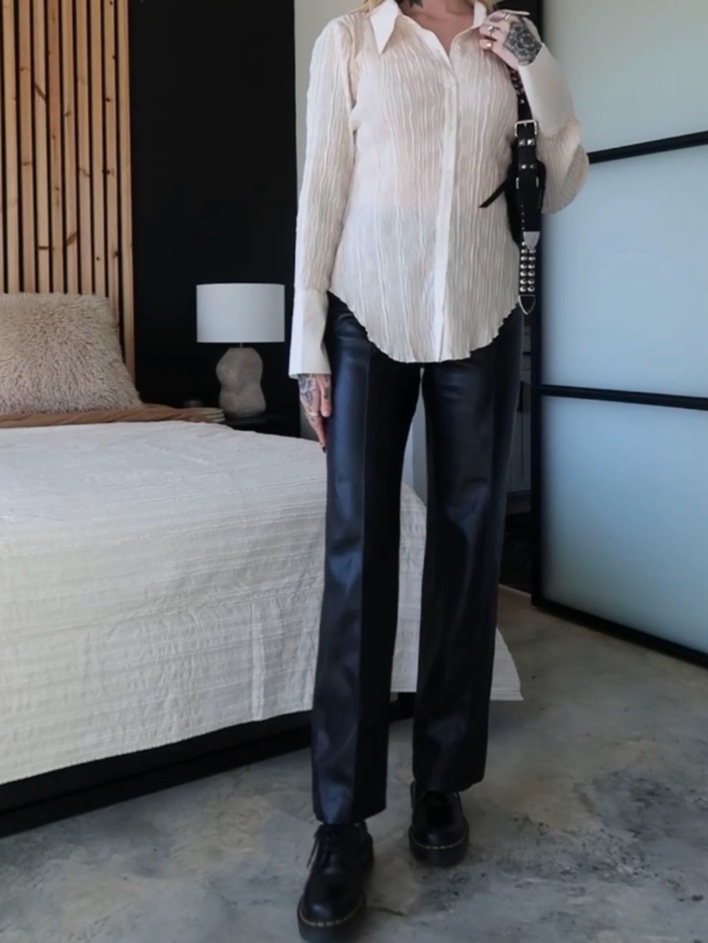 Zara leather pants
